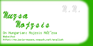 muzsa mojzsis business card
